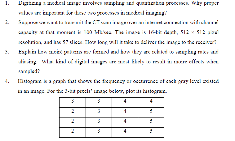 MEDICAL IMAGING AND IMAGE PROCESSING 1. 2. 3. Digitizing a medical image