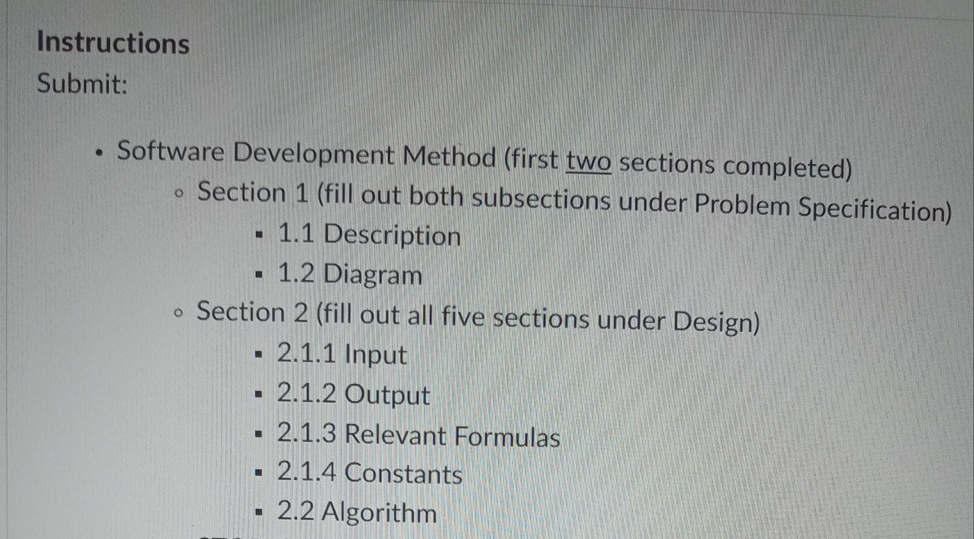 Software Development Method I post the paper too use that to fill