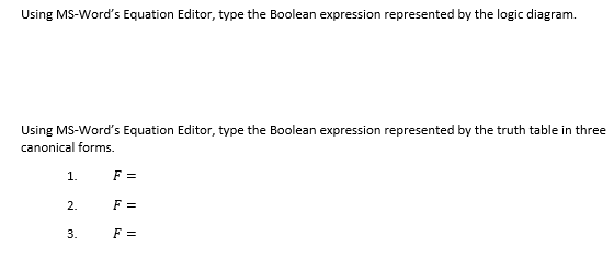 the following truth table. To answer this question, on a separate piece