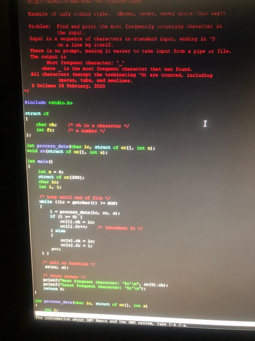 This is in C. I need to fix the code so that