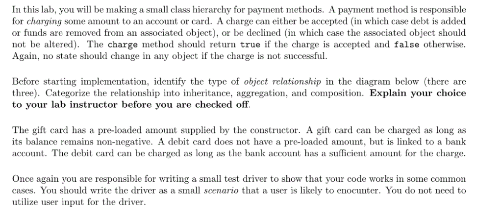 (In Java) In this lab, you will be making a small class