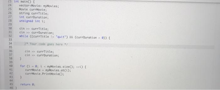 duration details to currMovie, and store curr Movie in my Movies, Input