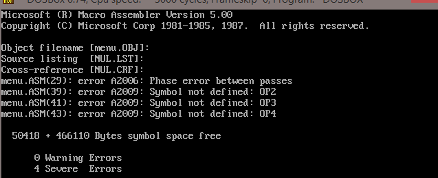 I need help in this assembly program, I can fix those 4
