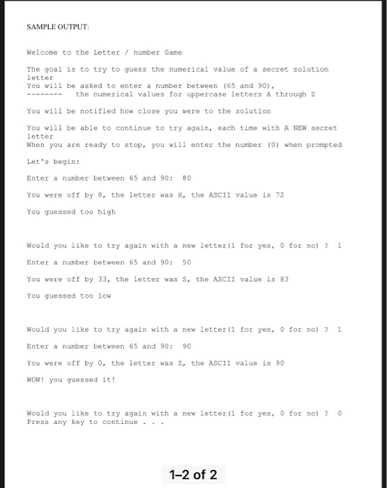 letter guessing game. Please i will give you rating for the code