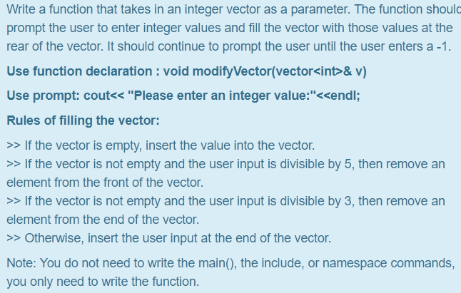 C++ HOMEWORK HELP THANKS Write a function that takes in an integer