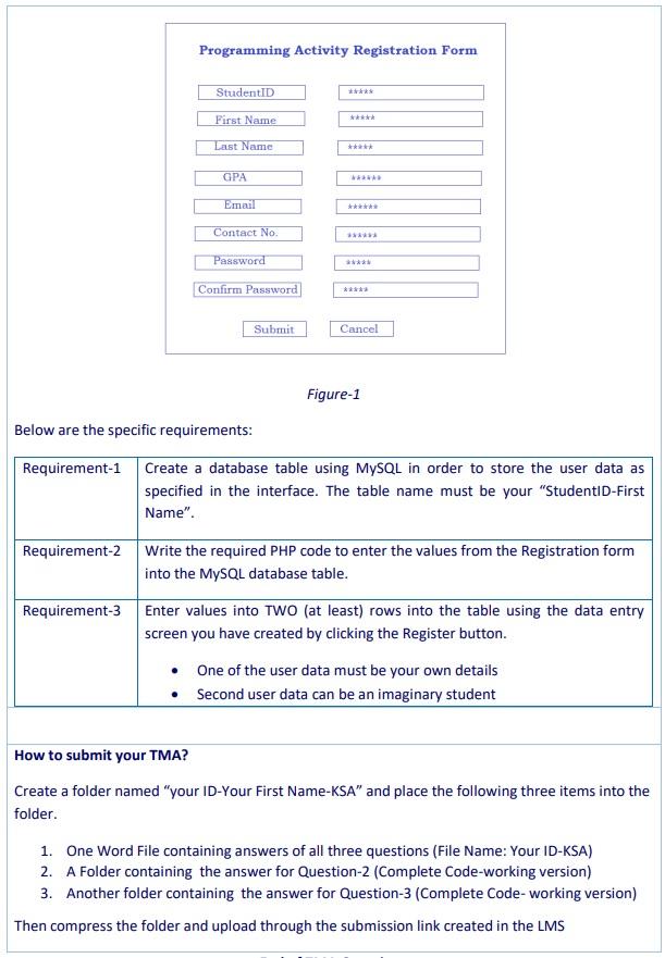 in Web Application Development using PHP and MySQL. This question will assess