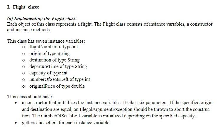 This is a simple flight booking system. Please type out all of