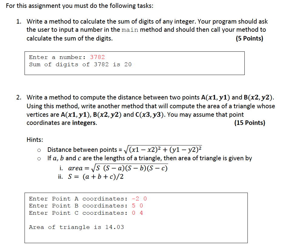 code in java, please also show steps For this assignment you must