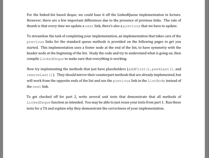 list only allows for one direction of iteration. We're going to make