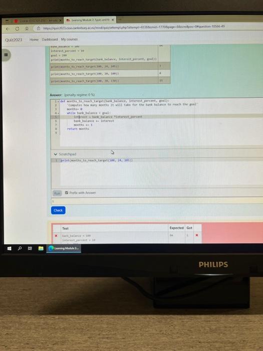 Im unable to get my code to print the correct answer. i