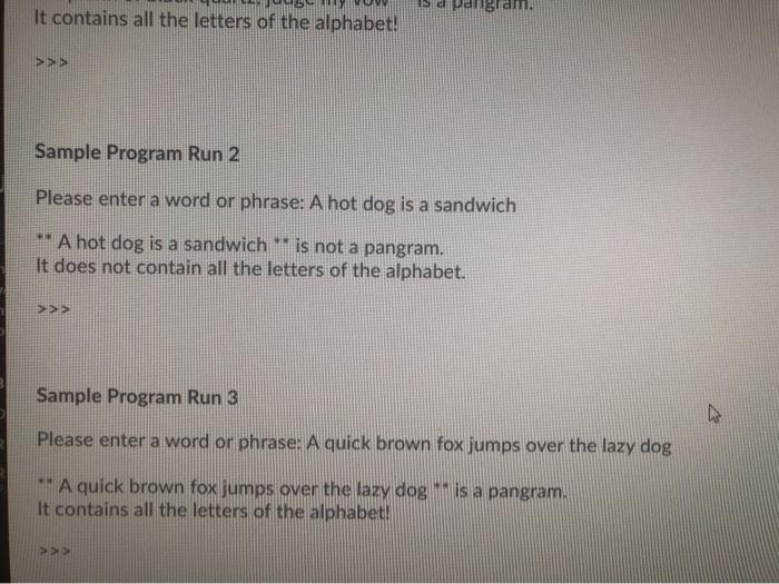 does the following: 1. takes a string as a parameter 2. checks