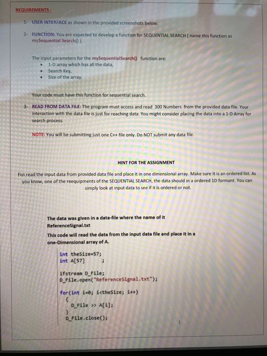 must be submitted via Blackboard. Document name must be: LastName-A7.??? Your code