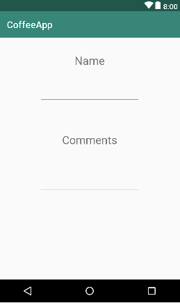 a clicklistener on EditText "name" Write the missing the code in OnActivityResult()