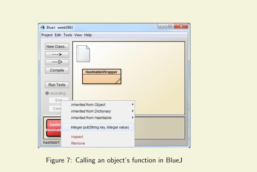 Create an object instance of the HashtableWrapperhString,Integeri class as described above, and