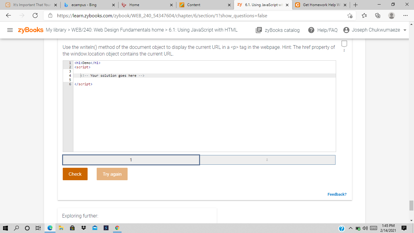 java scripting please C It's Important That You becampus - Bing Home