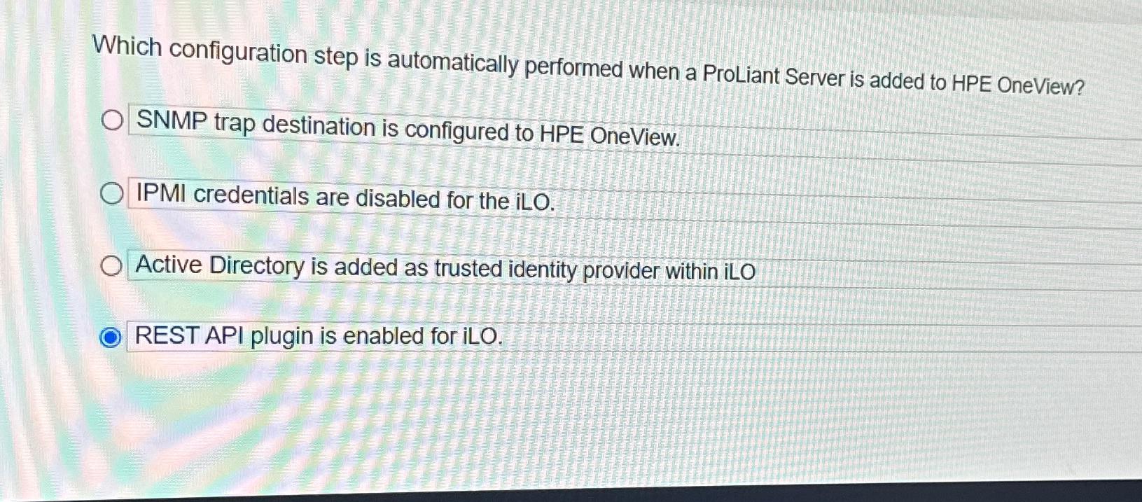  Which configuration step is automatically performed when a ProLiant Server is