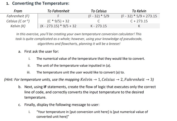  Matlab code 1. Converting the Temperature: From Fahrenheit (F) Celsius (C