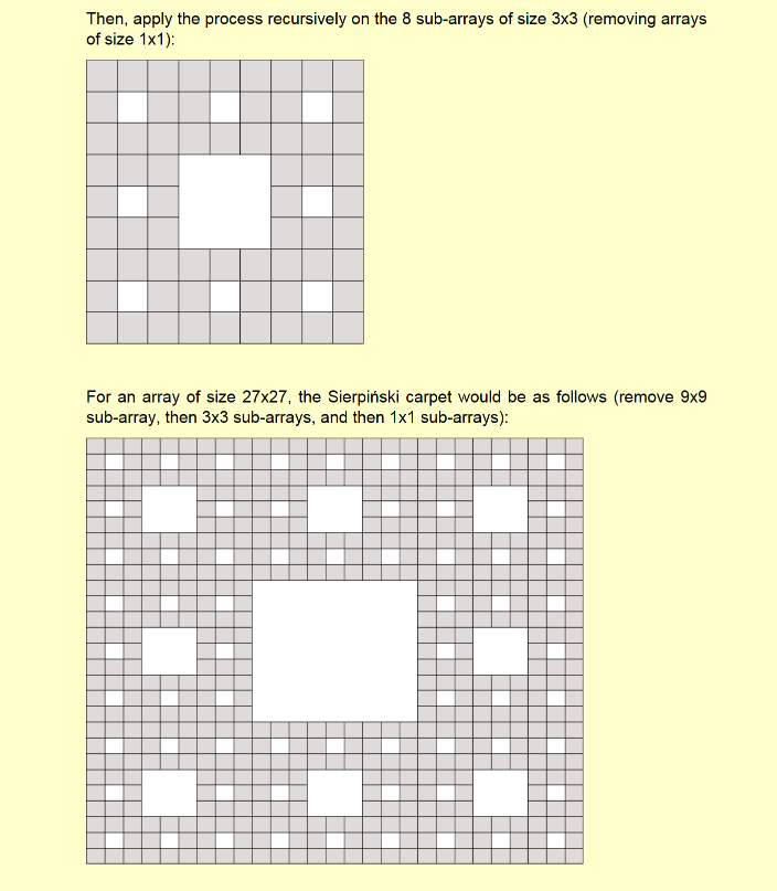 a recursive function will take as input a 2D array of characters