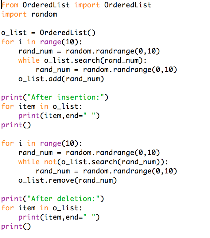 made for our implementation of the ordered list in lectures still hold