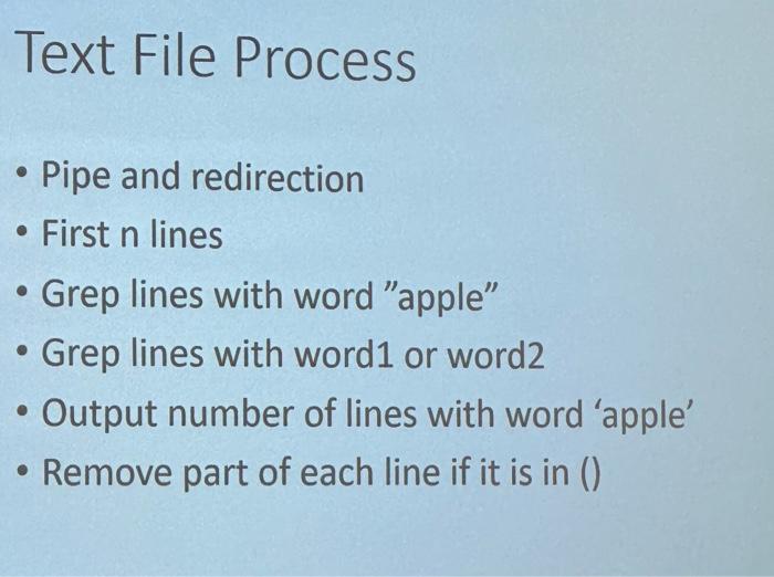 system level programing and i am using mac terminal Text File Process