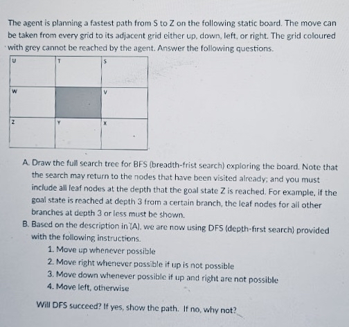  Please answer fast to this AI problem. The agent is planning