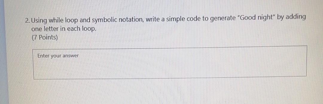  Using Matlab 2. Using while loop and symbolic notation, write a