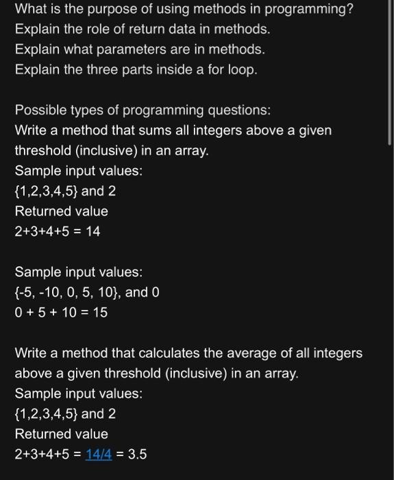  What is the purpose of using methods in programming? Explain the