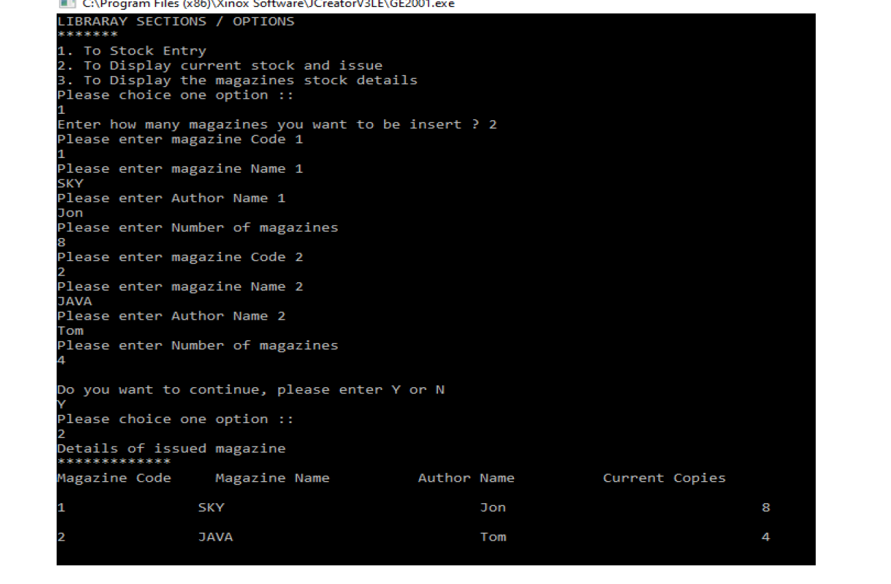 and for loop. 2) a) Write a java program using array concept