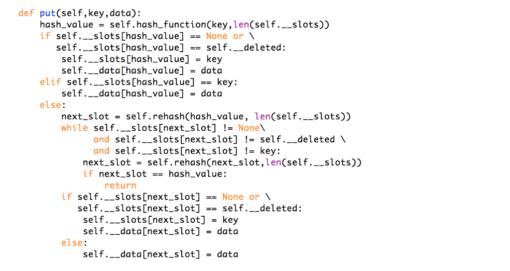 used linear probing for collision resolution. In this exercise you will modify
