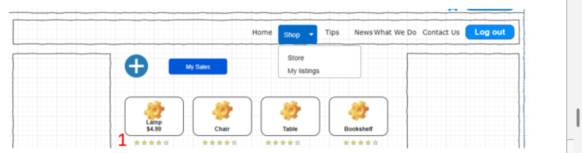 I want an HTML code that allows to see the products with
