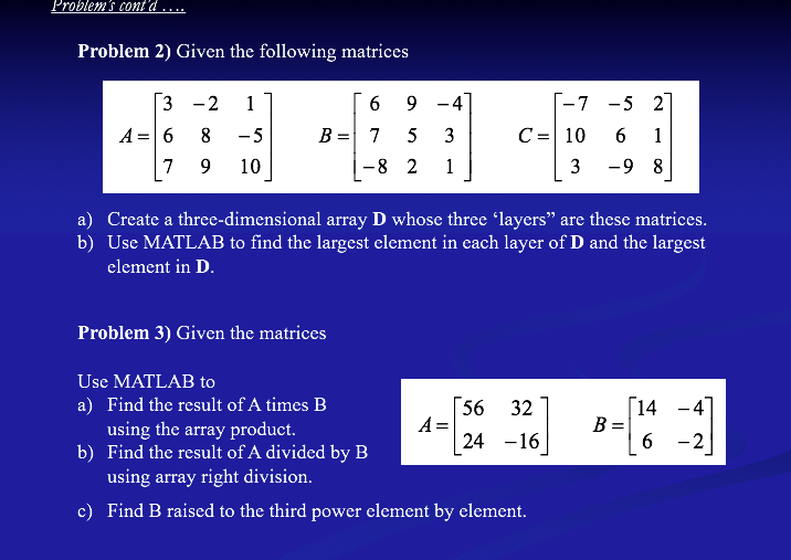 I would like to know how to type up Problems 2 and