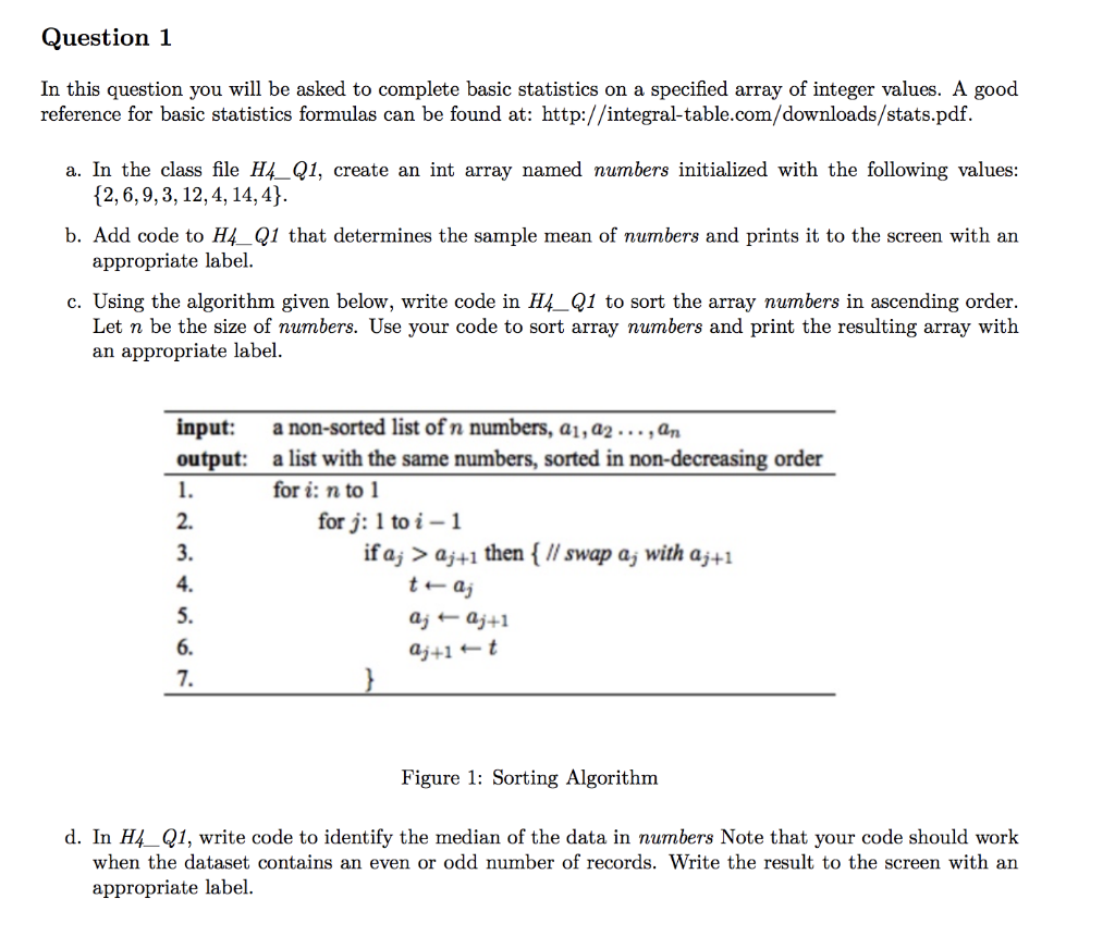 Question 1 In this question you will be asked to complete