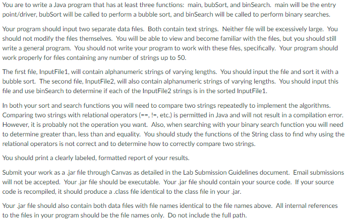 Java program help. You are to write a Java program that has