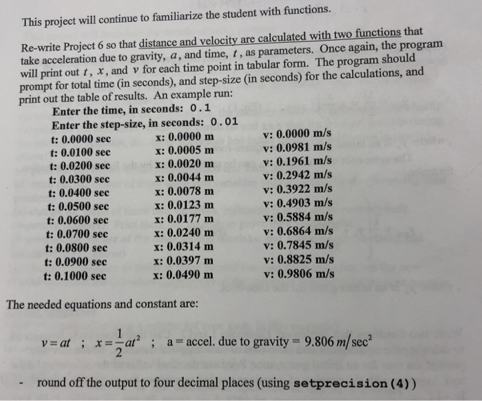  (C++) For this, I need to have a (main.cpp) a (.h)