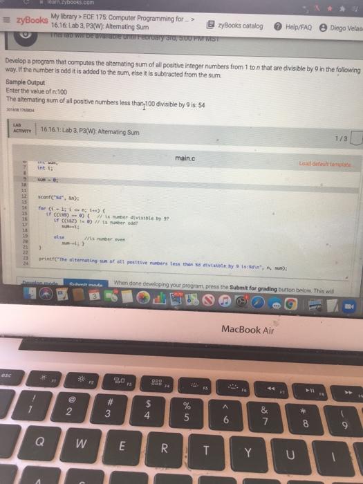  DOOK.COM My library > ECE 175: Computer Programming for > =zyBooks