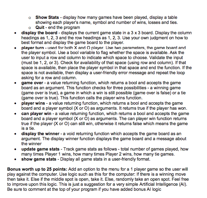 program that allows two players to play a game of tic-tac-toe. Use