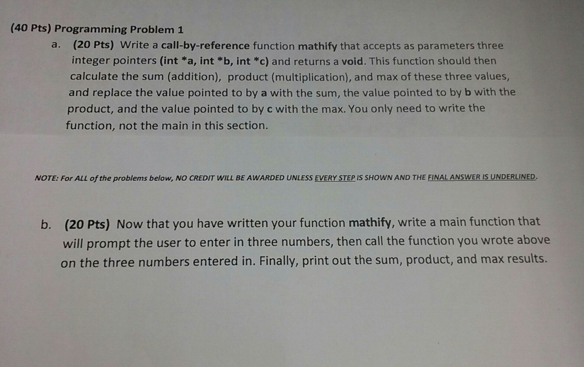  Programming in C language to be run on code blocks on