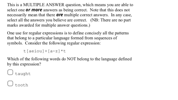  This is a MULTIPLE ANSWER question, which means you are able