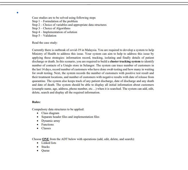 Pleazzze help me!!! Case studies are to be solved using following steps