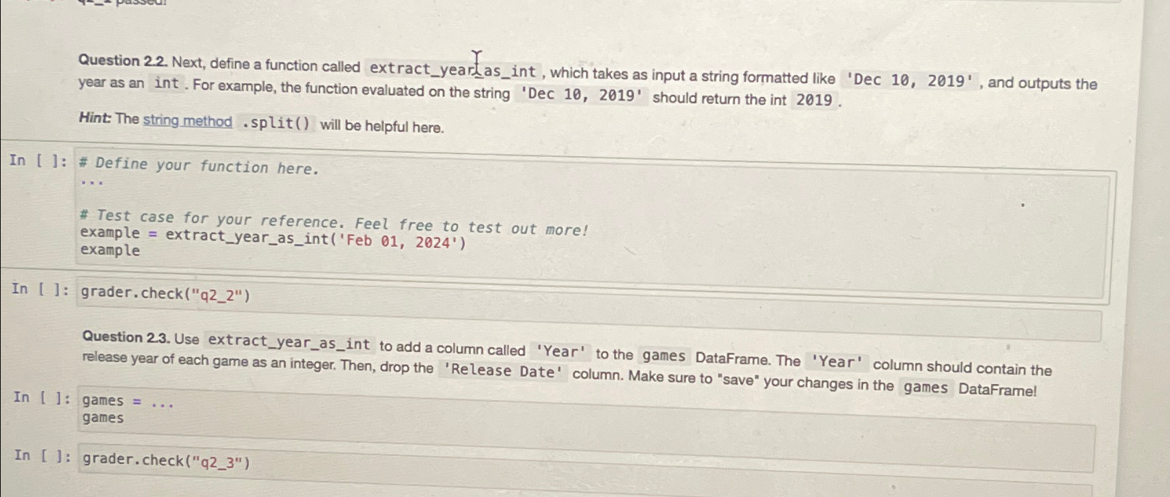  Test case for your reference. Feel free to test out more!example
