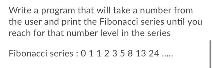  Java Write a program that will take a number from the