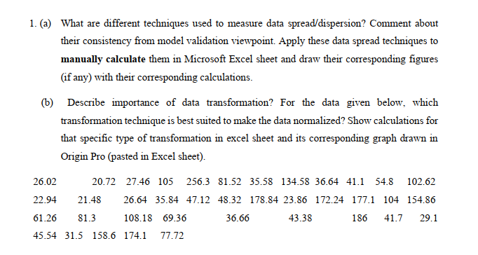 be quick plz. 1. (a) What are different techniques used to measure