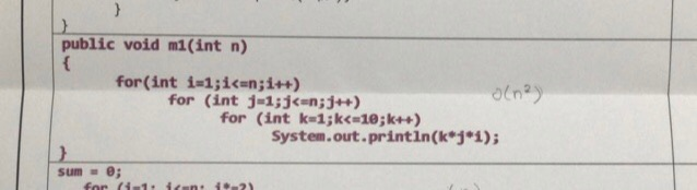 Why the complexity of this method is O(n^2) when we used three