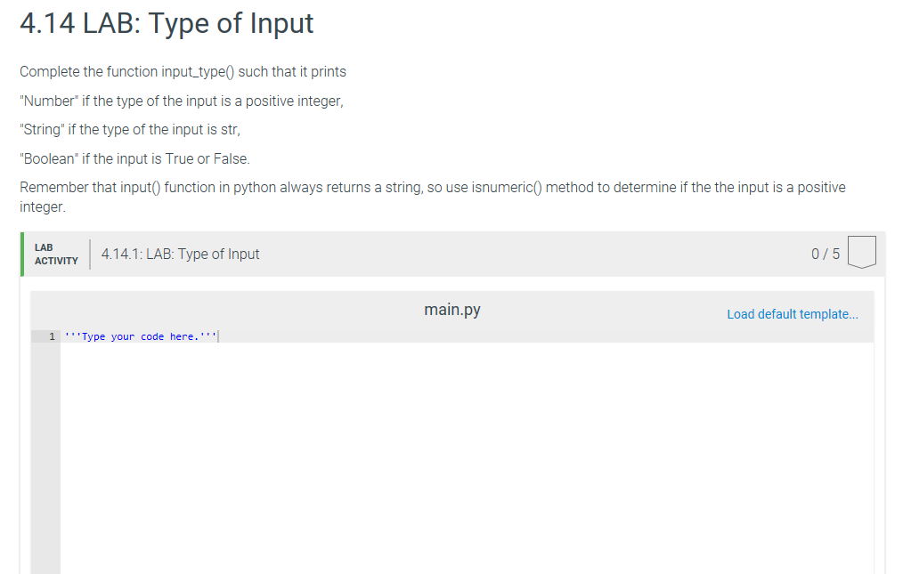 B, Task C. 4.13 LAB: Fix the Bugs Fix the given program