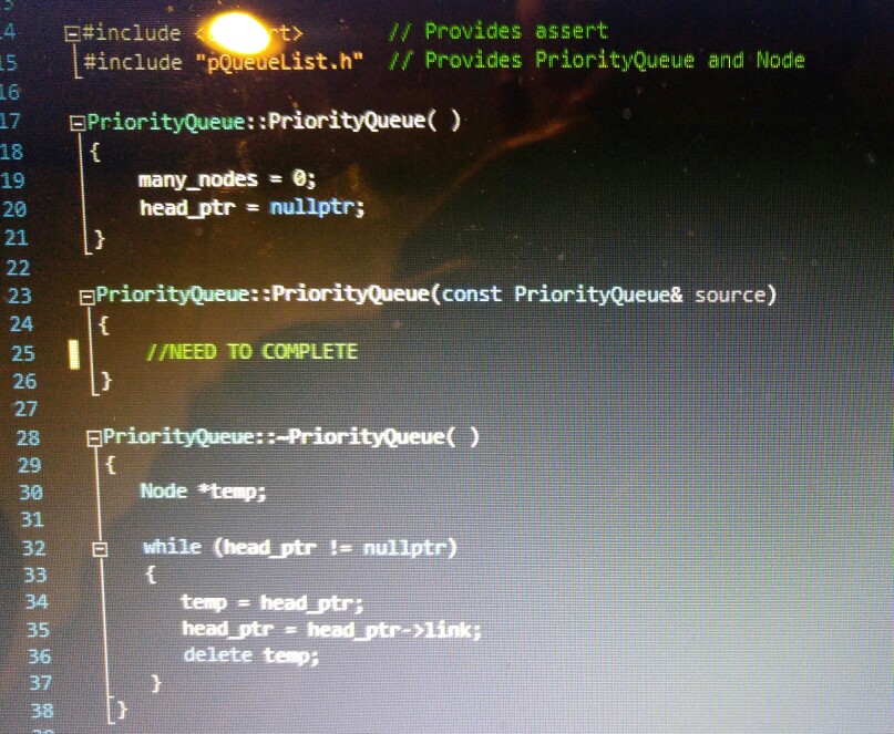 of the itens in the Priority Queue. /It nay be any of