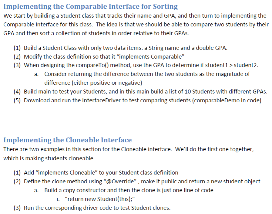Please help me code the following in JAVA Please read the task