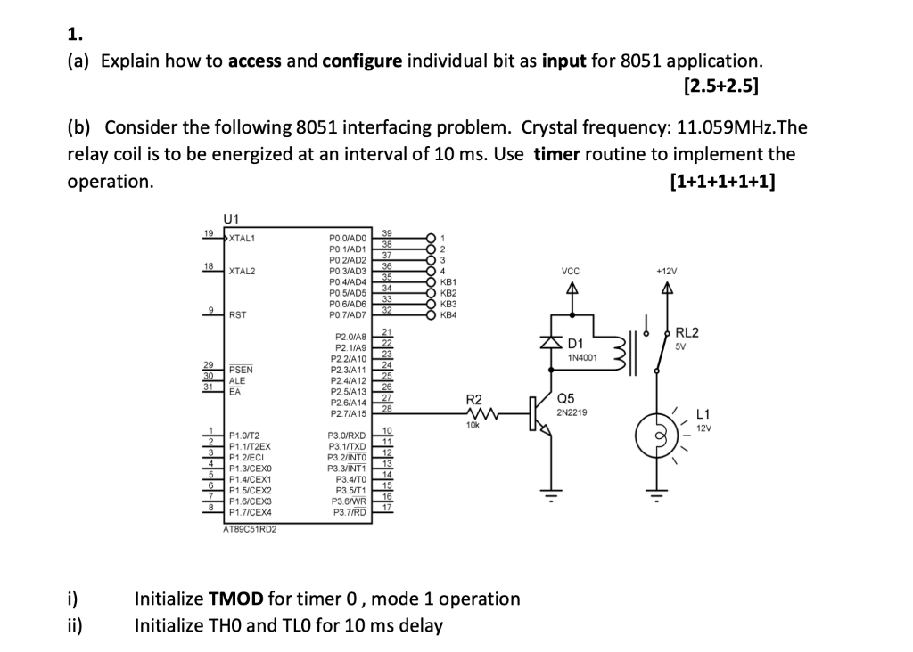 Topic: Microprocessor interfacing and Embedded System Please solve b 1. (a) Explain