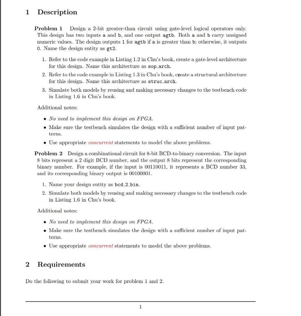  Chu's Book Code Examples: Chu's Book Code Examples: 1 Description Problem