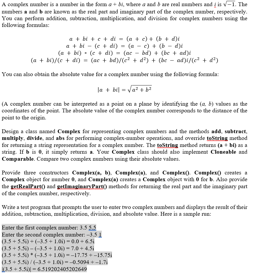 Programming in JAVA, I will upvote if you did everything right. A