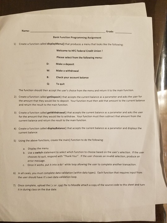  please write the program in C language. and I am having